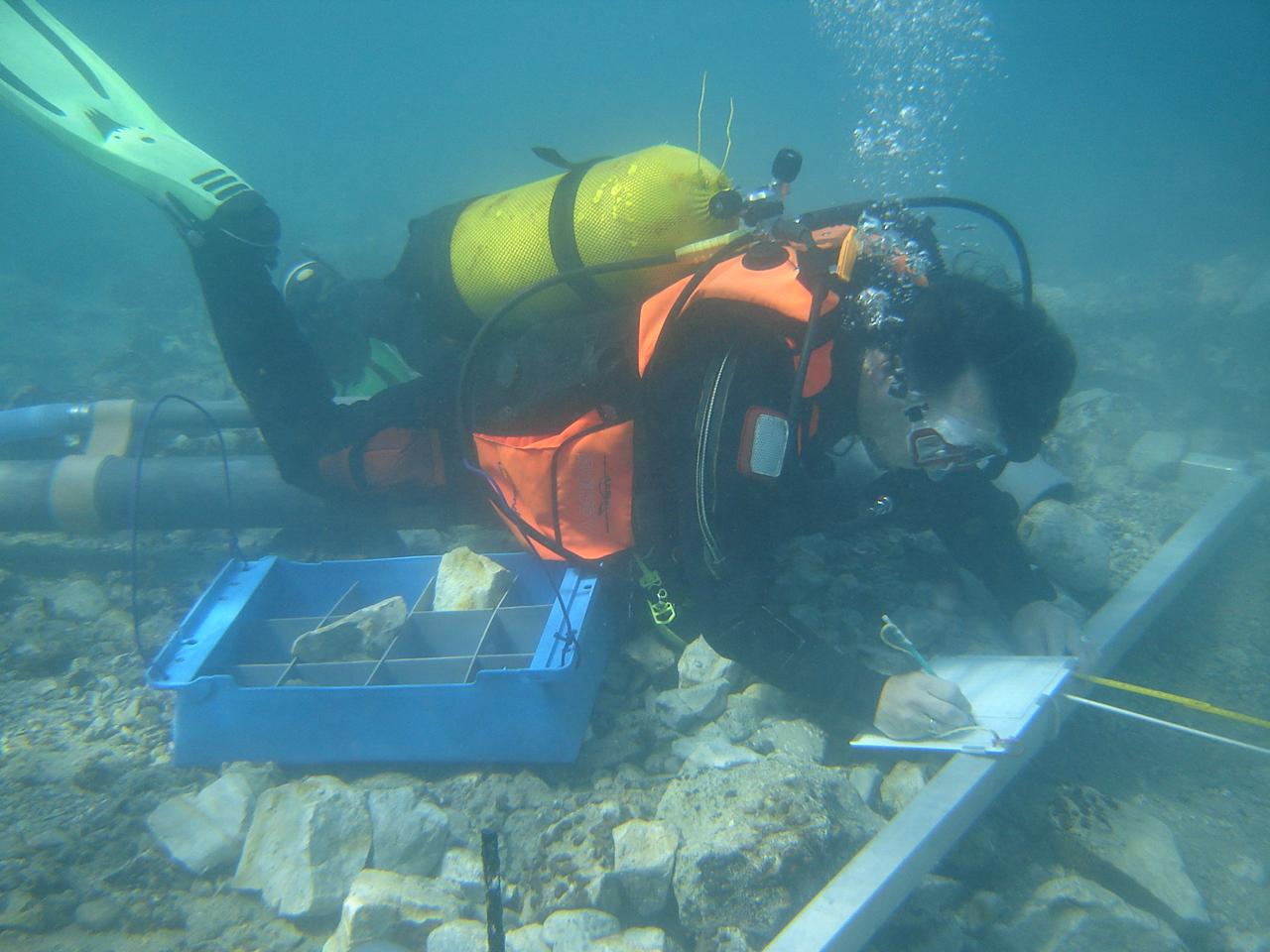 Recording underwater finds